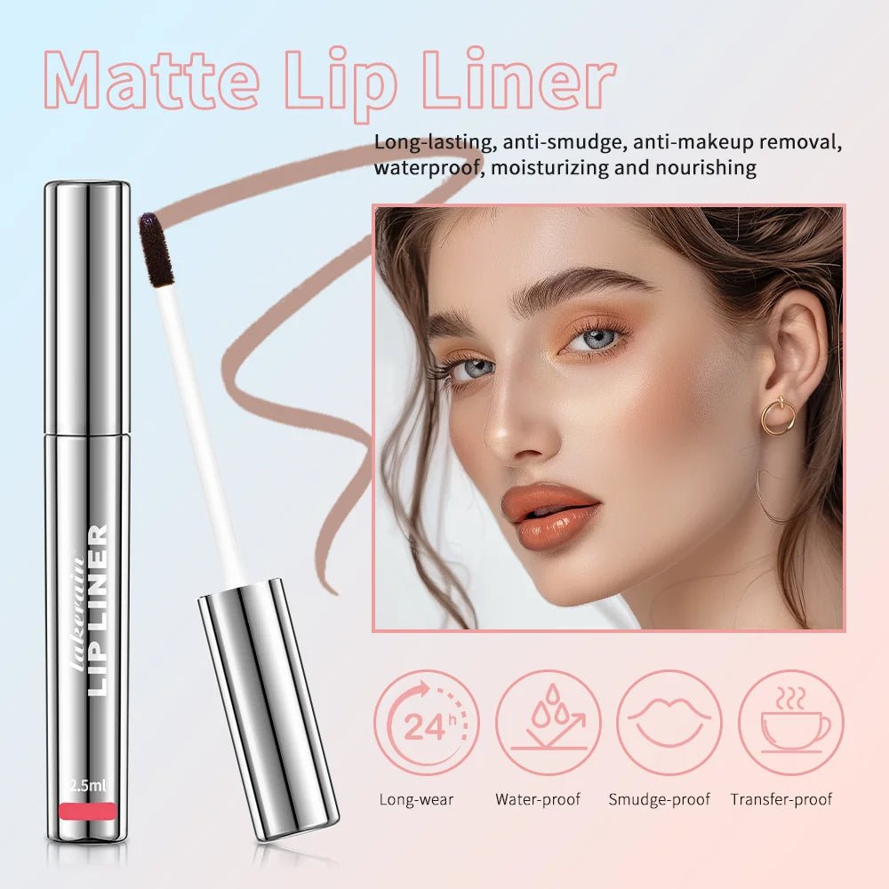 LAKERAIN Waterproof Lip Liner Peel Off Tattoo Lip Gloss Peel-Off Lip Liner Matte