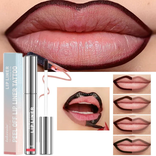 LAKERAIN Waterproof Lip Liner Peel Off Tattoo Lip Gloss Peel-Off Lip Liner Matte