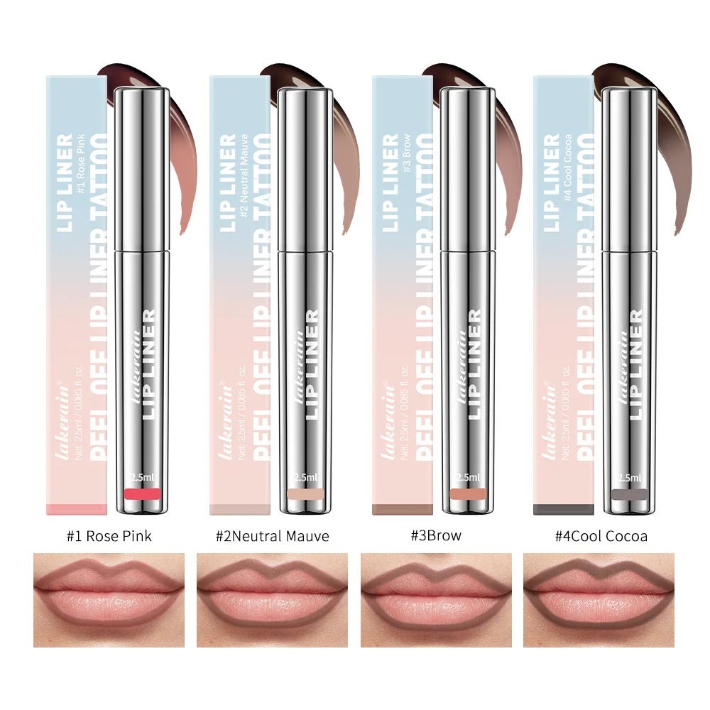LAKERAIN Waterproof Lip Liner Peel Off Tattoo Lip Gloss Peel-Off Lip Liner Matte