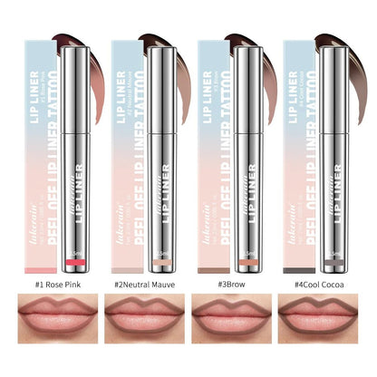 LAKERAIN Waterproof Lip Liner Peel Off Tattoo Lip Gloss Peel-Off Lip Liner Matte