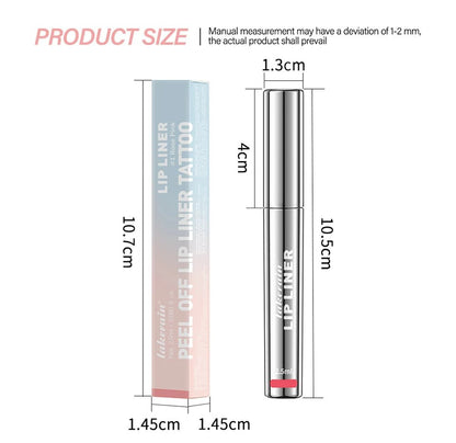 LAKERAIN Waterproof Lip Liner Peel Off Tattoo Lip Gloss Peel-Off Lip Liner Matte
