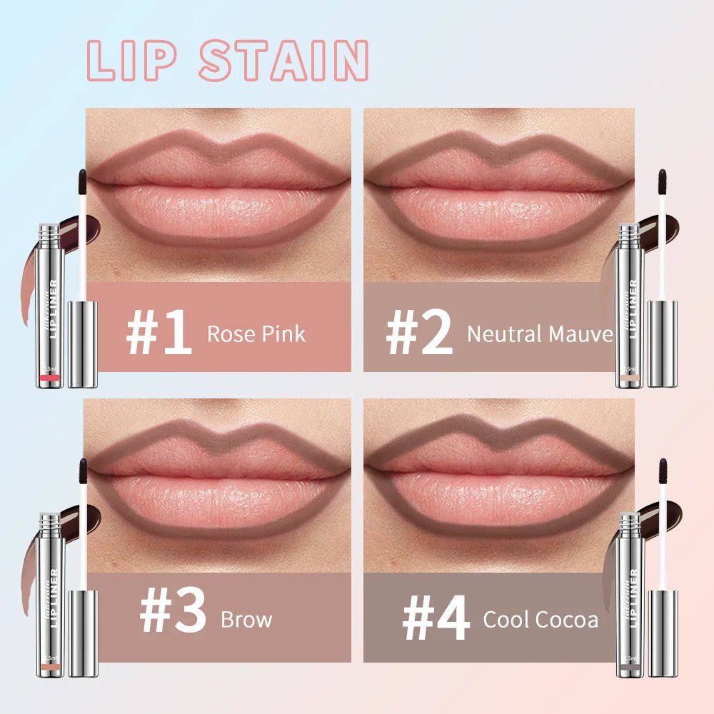 LAKERAIN Waterproof Lip Liner Peel Off Tattoo Lip Gloss Peel-Off Lip Liner Matte