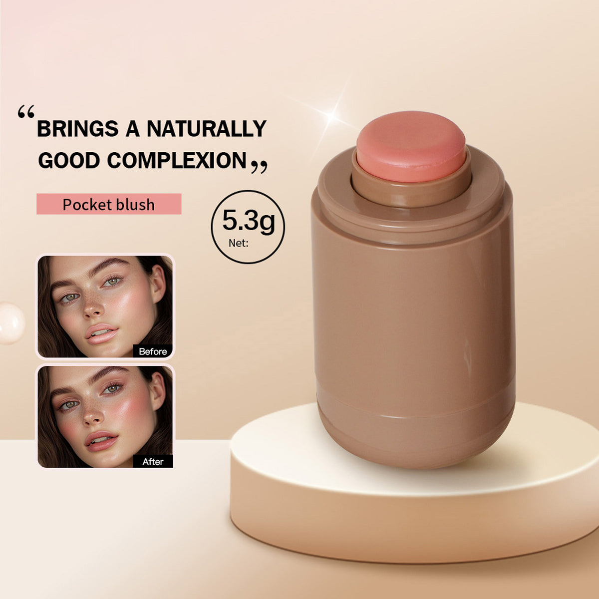 LAKERAIN Dual Purpose Cream Blush Stick