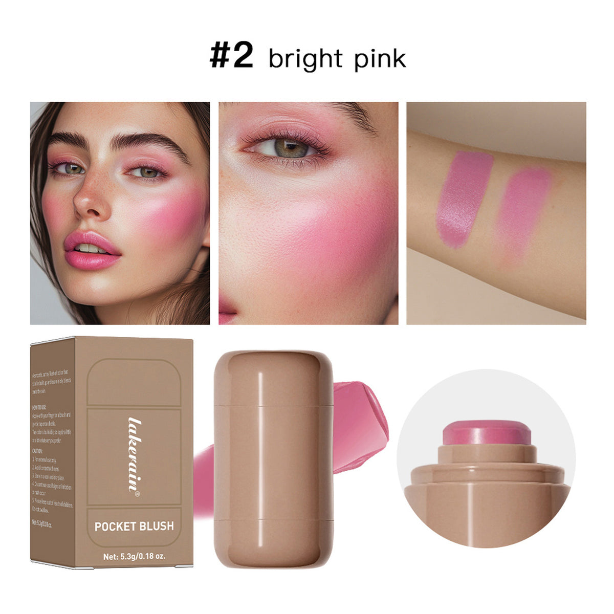 LAKERAIN Dual Purpose Cream Blush Stick