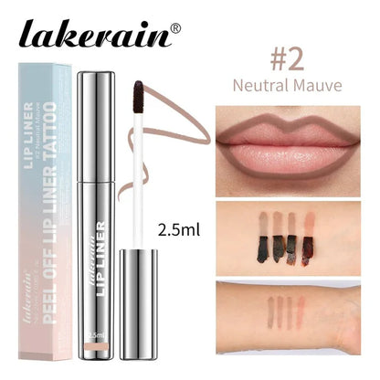 LAKERAIN Waterproof Lip Liner Peel Off Tattoo Lip Gloss Peel-Off Lip Liner Matte