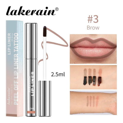 LAKERAIN Waterproof Lip Liner Peel Off Tattoo Lip Gloss Peel-Off Lip Liner Matte